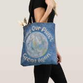 Maak onze planeet weer geweldig: Stop met de opwar Tote Bag (Dichtbij)
