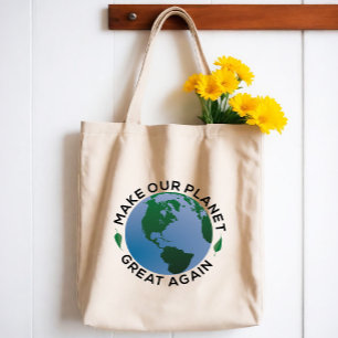 Maak onze planeet weer geweldig tote bag