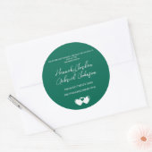 Maak op maat emeraldgroene sticker (Envelop)