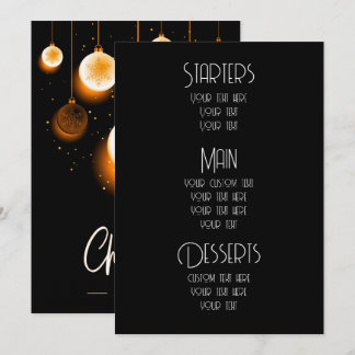 Maak op maat gemaakte Kerstversieringen Kerstmenu' Menu