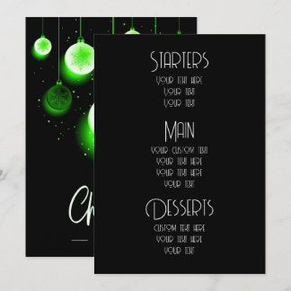Maak op maat gemaakte Kerstversieringen Kerstmenu' Menu