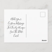 Maak op maat gemaakte "Save The Date"-kaarten Briefkaart (Achterkant)