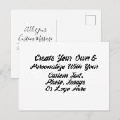 Maak op maat gemaakte "Save The Date"-kaarten met Briefkaart (Voorkant / Achterkant)