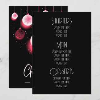 Maak op maat kerst ornamenten Kerstmenu's Menu