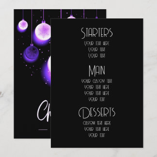 Maak op maat kerst ornamenten Kerstmenu's Menu