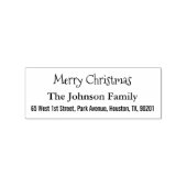 Maak op maat Merry Christmas Holiday retouradres Rubberstempel (Gestempeld)