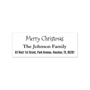 Maak op maat Merry Christmas Holiday retouradres Rubberstempel