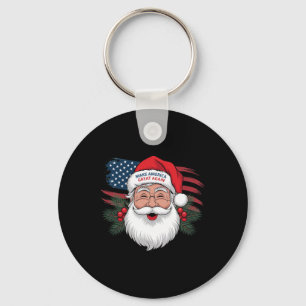 Maak opnieuw een geweldige kerst Xmas Trump Mega P Sleutelhanger