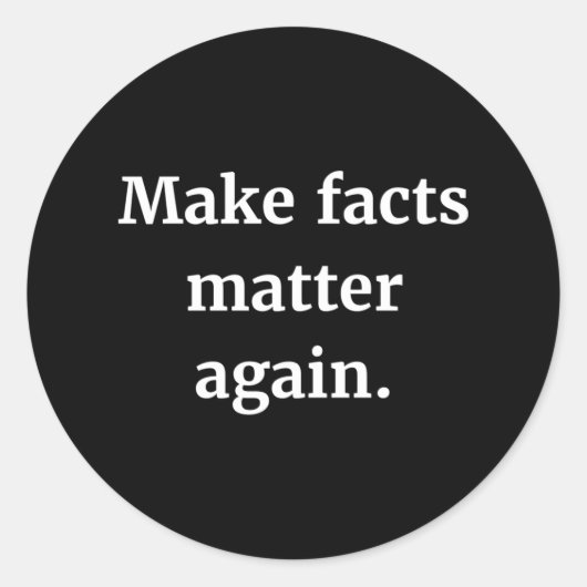 Maak opnieuw feiten Sticker (Voorkant)