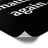 Maak opnieuw feiten Sticker Poster (Hoek)