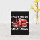 Maak opnieuw geweldige Santa Funny Trump Xmas-pyja Kaart (Gele Bloem)