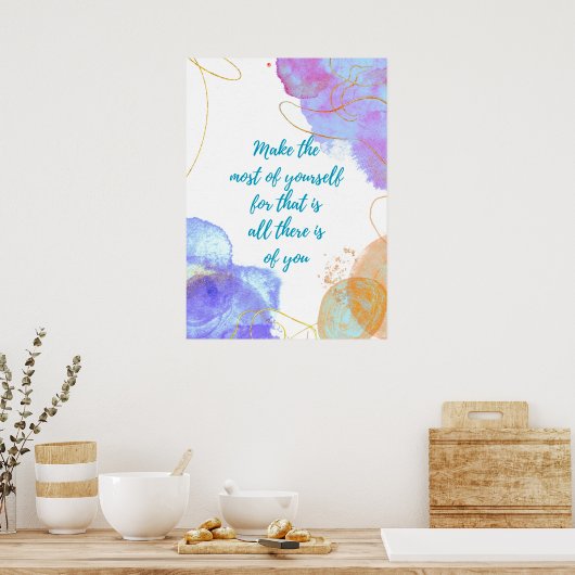 Maak optimaal gebruik van jezelf poster (Keuken)