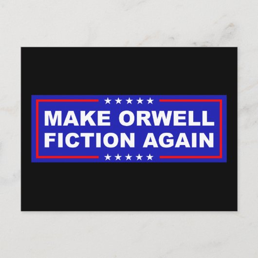 Maak Orwell Weer Fictie Briefkaart (Voorkant)