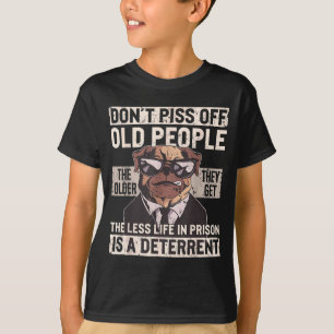 Maak Oude Mensen Niet Kwaad Grappige Verjaardag Ho T-shirt