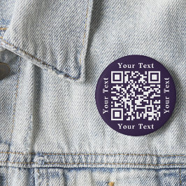 Maak Paarse Website of Scan Me om QR-code te betal Ronde Button 5,7 Cm