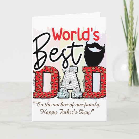 "Maak papa's dag extra speciaal!" Bedankkaart (Voorkant)