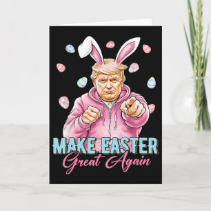 Maak Pasen Groot Again Funny Trump Bunny Lente H Kaart