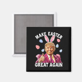 Maak Pasen Groot Again Funny Trump Bunny Lente H Magneet (Voorkant / Achterkant)