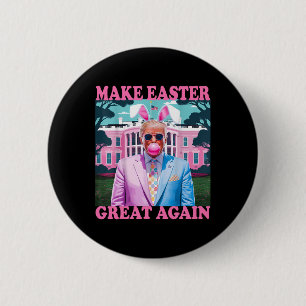 Maak Pasen Groot Again Funny Trump Bunny Lente H Ronde Button 5,7 Cm