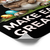 Maak Pasen Groot Again Funny Trump Konijn Lente E Poster (Hoek)