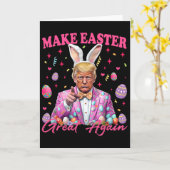 Maak Pasen Groot Again Funny Trump Konijn Lente H Kaart (Gele Bloem)