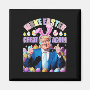 Maak Pasen Groot Again Funny Trump Konijn Lente H Magneet