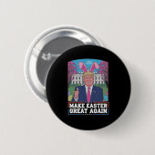 Maak Pasen Groot Again Funny Trump Konijn Lente H Ronde Button 5,7 Cm (Voorkant /achterkant)