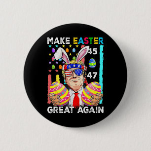 Maak Pasen Groot Again Funny Trump Konijn Lente H Ronde Button 5,7 Cm