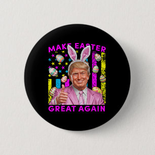 Maak Pasen Groot Again Funny Trump Konijn Lente H Ronde Button 5,7 Cm