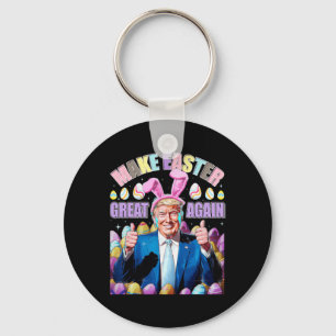 Maak Pasen Groot Again Funny Trump Konijn Lente H Sleutelhanger