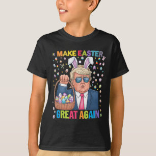 Maak Pasen Groot Again Funny Trump Konijn Lente H T-shirt