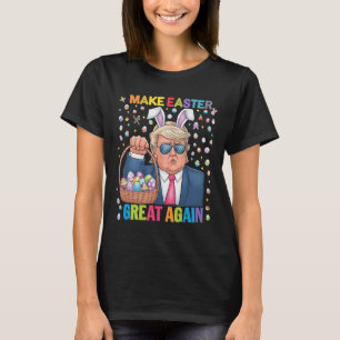 Maak Pasen Groot Again Funny Trump Konijn Lente H T-shirt