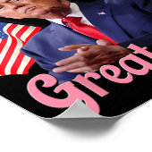 Maak Pasen Groot Again Funny Trump Konijn  Poster (Hoek)