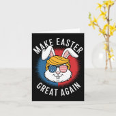Maak Pasen Groot Opnieuw Jacht Eieren Konijn Ameri Kaart (Gele Bloem)