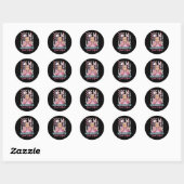 Maak Pasen Groot Weer Grappig Trump Bunny Amerikaa Ronde Sticker (Vel)