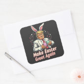 Maak Pasen weer geweldig Easter Trump Eggs Vierkante Sticker (Envelop)