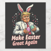Maak Pasen weer geweldig Easter Trump Eggs Wijn Etiket (Enkel label)