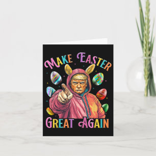Maak Pasen weer geweldig Grappig Trump Bunny Sprin Kaart