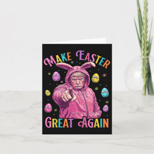 Maak Pasen weer geweldig Grappig Trump Bunny Sprin Kaart