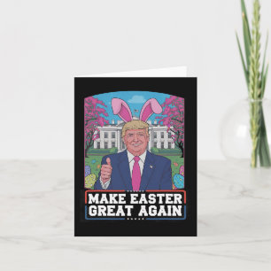 Maak Pasen weer geweldig Grappig Trump Bunny Sprin Kaart