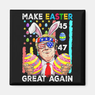 Maak Pasen weer geweldig Grappig Trump Bunny Sprin Magneet