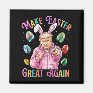 Maak Pasen weer geweldig Grappig Trump Bunny Sprin Magneet
