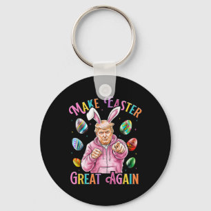 Maak Pasen weer geweldig Grappig Trump Bunny Sprin Sleutelhanger