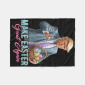 Maak Pasen weer geweldig Grappig Trump Spring Hunt Fleece Deken (Voorkant (Horizontaal))