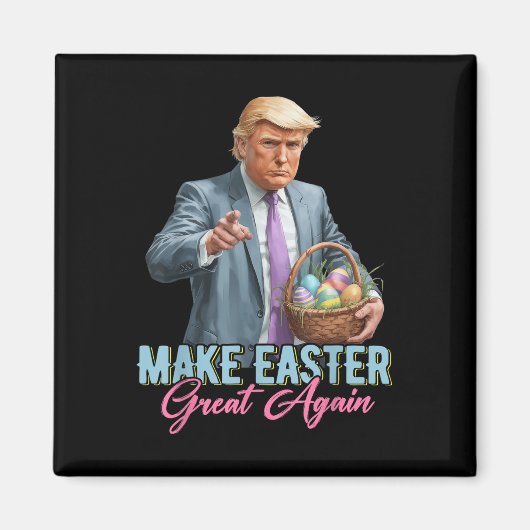 Maak Pasen weer geweldig Grappig Trump Spring Hunt Magneet (Voorkant)