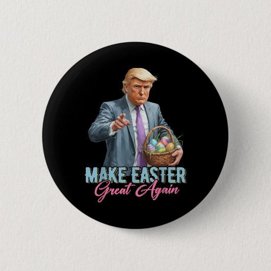Maak Pasen weer geweldig Grappig Trump Spring Hunt Ronde Button 5,7 Cm (Voorkant)