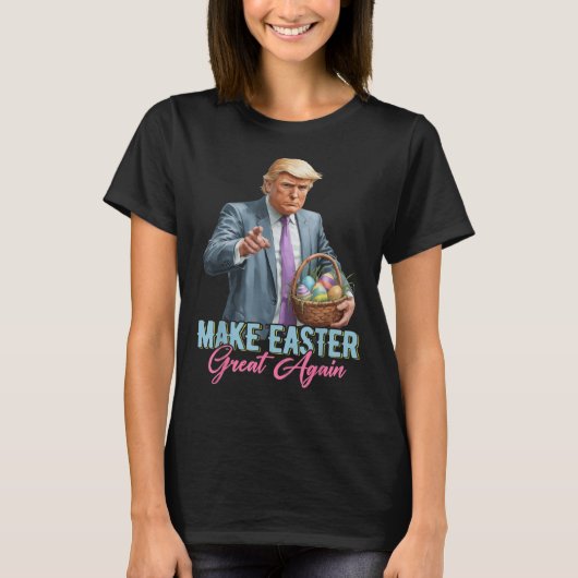 Maak Pasen weer geweldig Grappig Trump Spring Hunt T-shirt (Voorkant)
