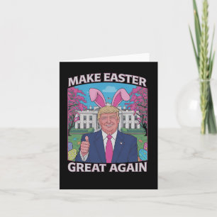 Maak Pasen weer geweldig Trump Bunny Flag 1 Kaart