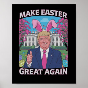 Maak Pasen weer geweldig Trump Bunny Flag 1 Poster