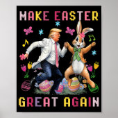 Maak Pasen weer geweldig - Trump danst met Bunny Poster (Voorkant)